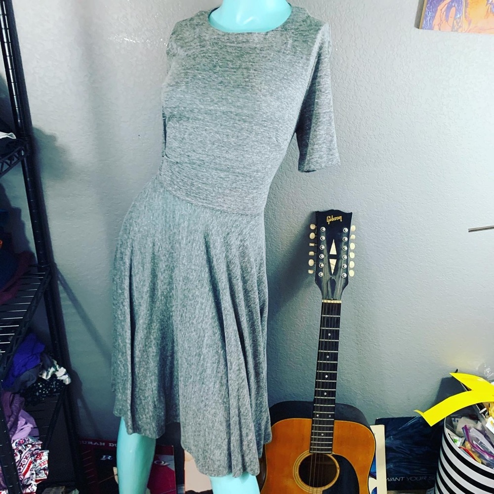 NWT Loft Heathered Gray Soft Classic Dress 8